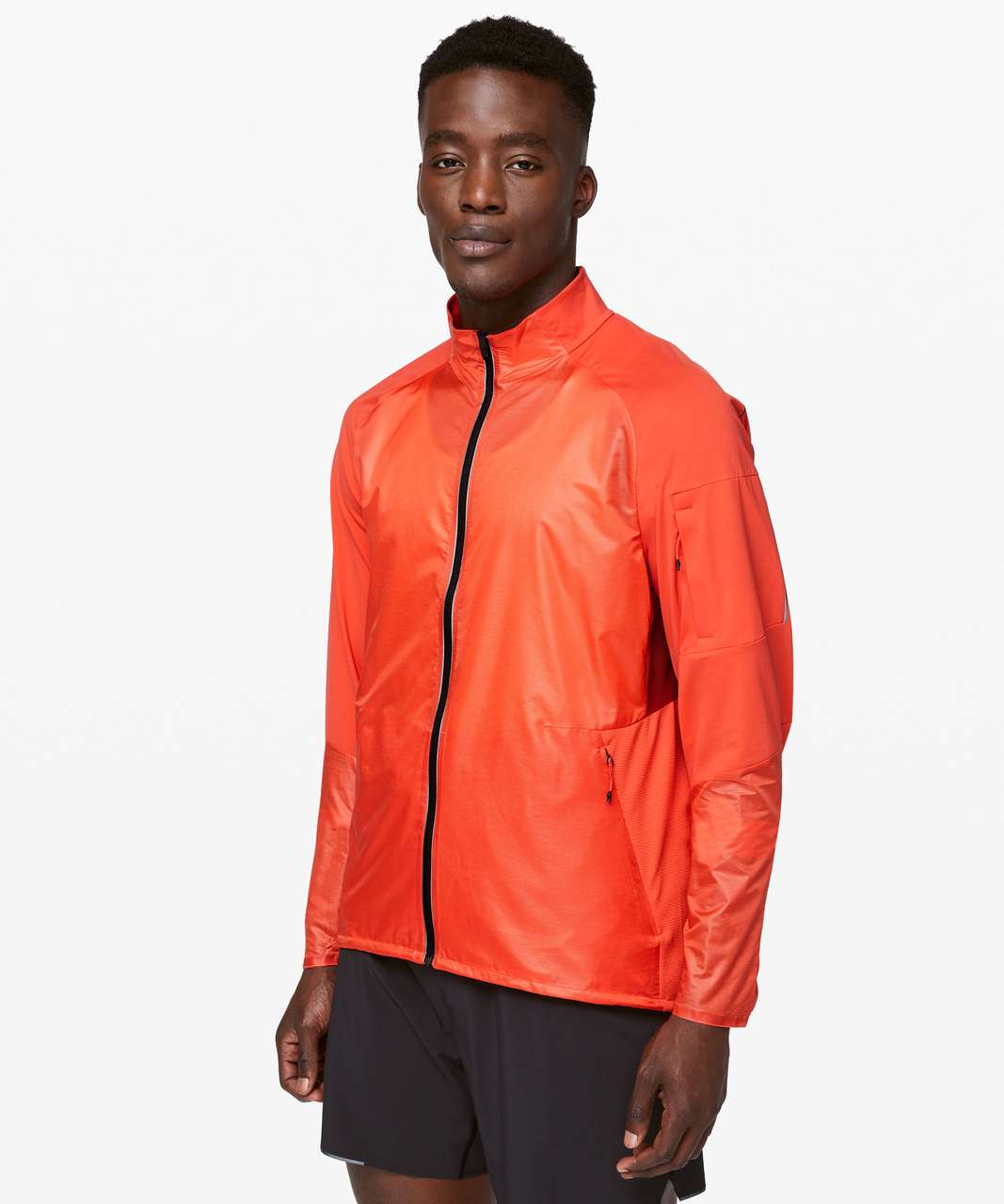 Lululemon Fast and Free Jacket - Red Orange / Cayenne - lulu fanatics