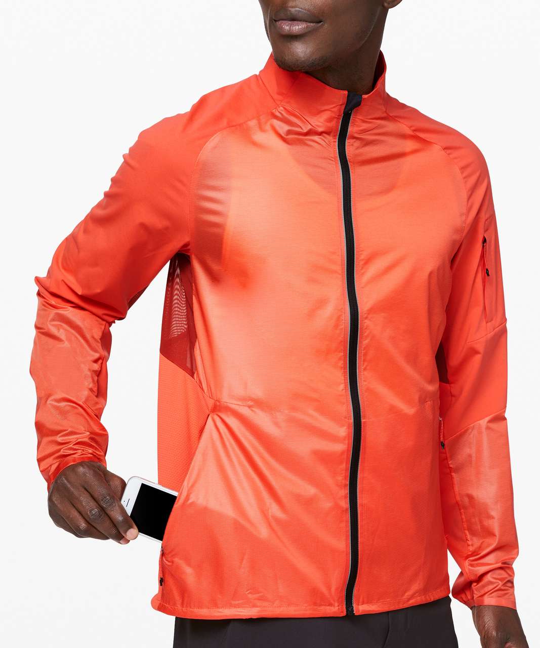 Lululemon Fast and Free Jacket - Red Orange / Cayenne