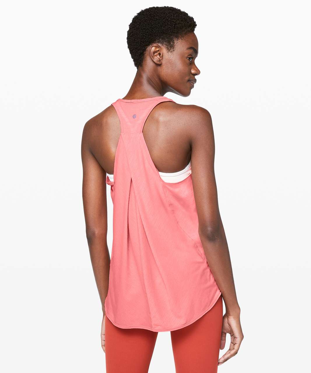 Lululemon Essential Tank - Heathered Light Coral - lulu fanatics