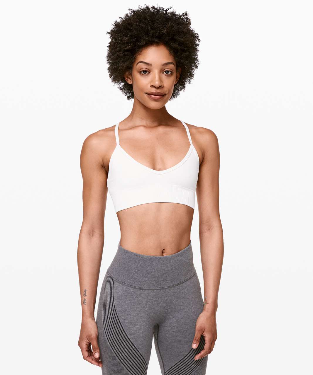 Lululemon Ebb To Street Bra II - White - lulu fanatics