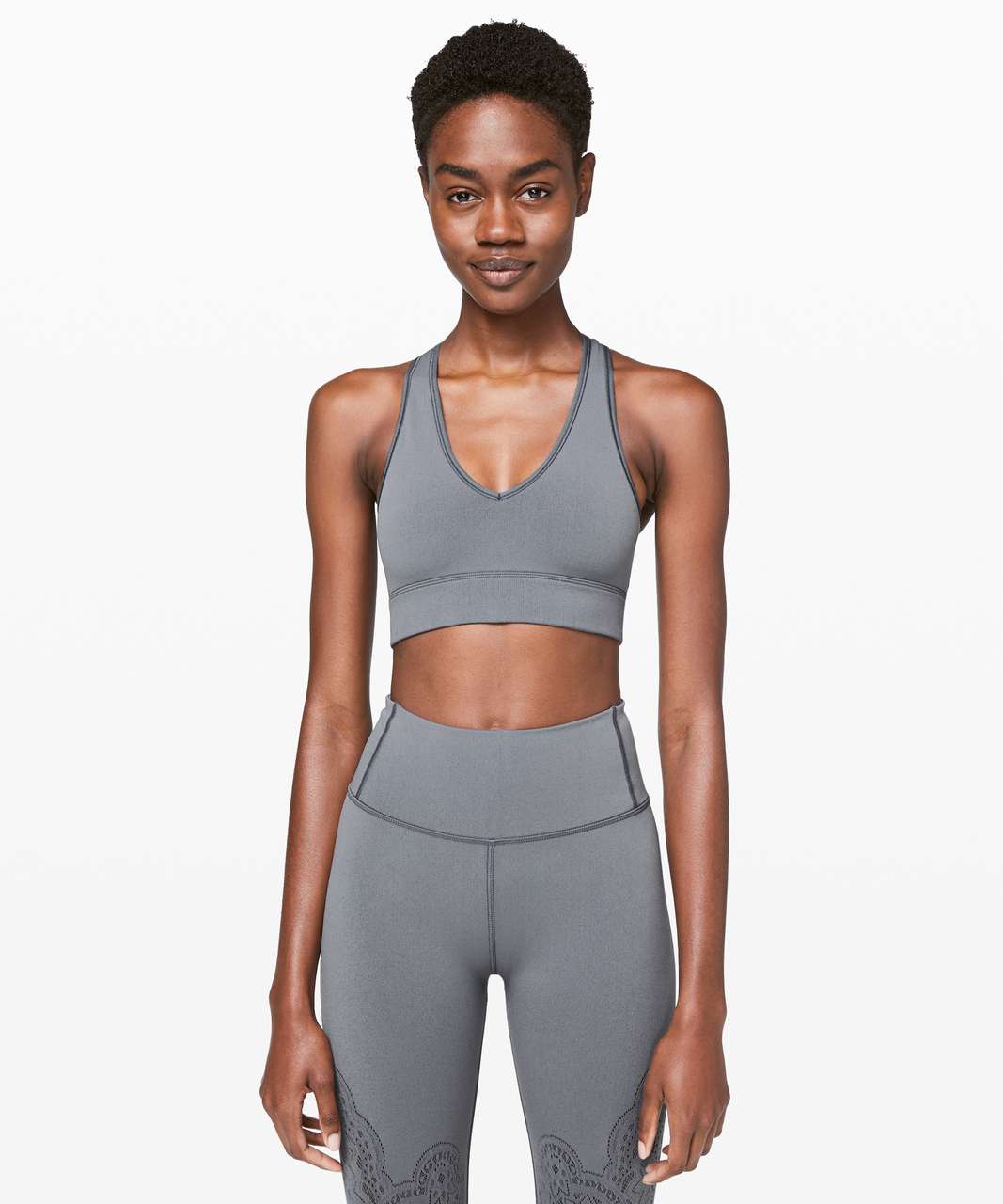 Lululemon Reveal Bra *Zen Expression - Solar Grey