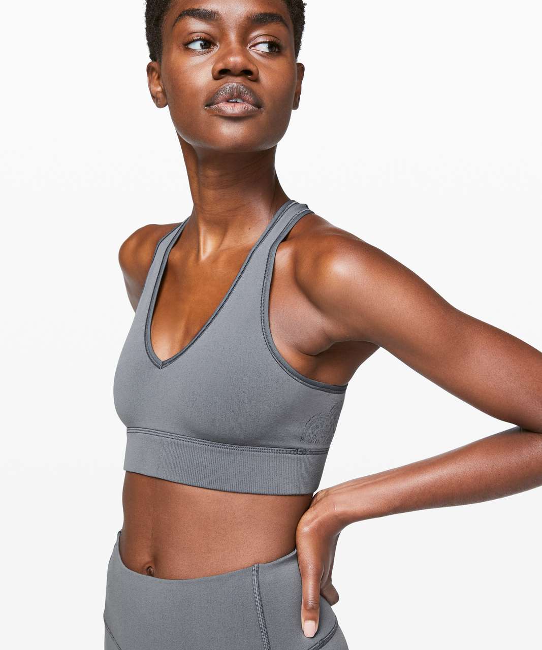 Lululemon Reveal Bra *Zen Expression - Solar Grey