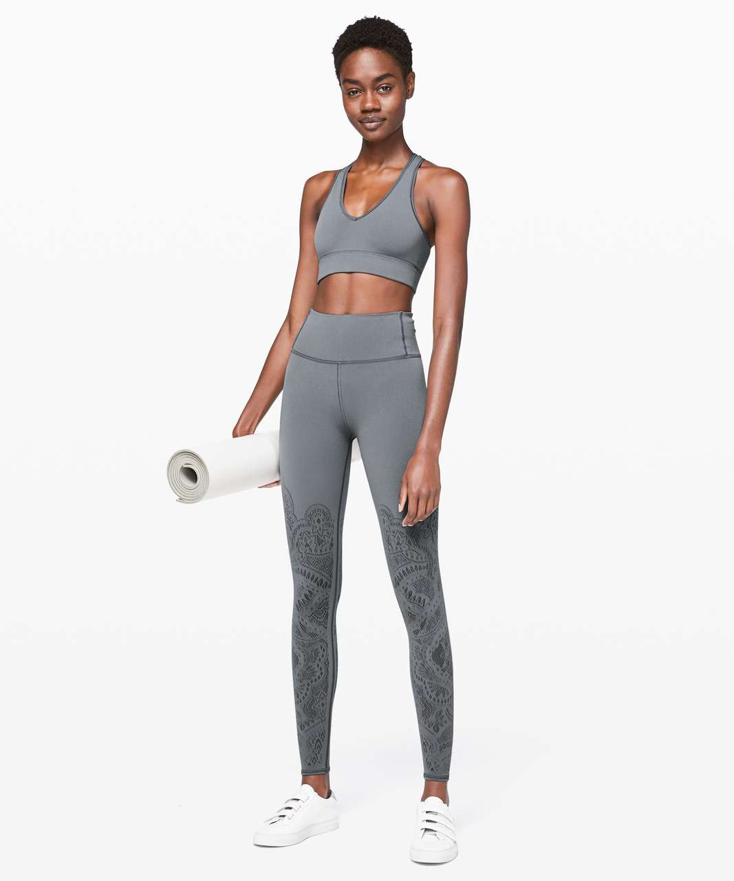 Lululemon Reveal Bra *Zen Expression - Solar Grey