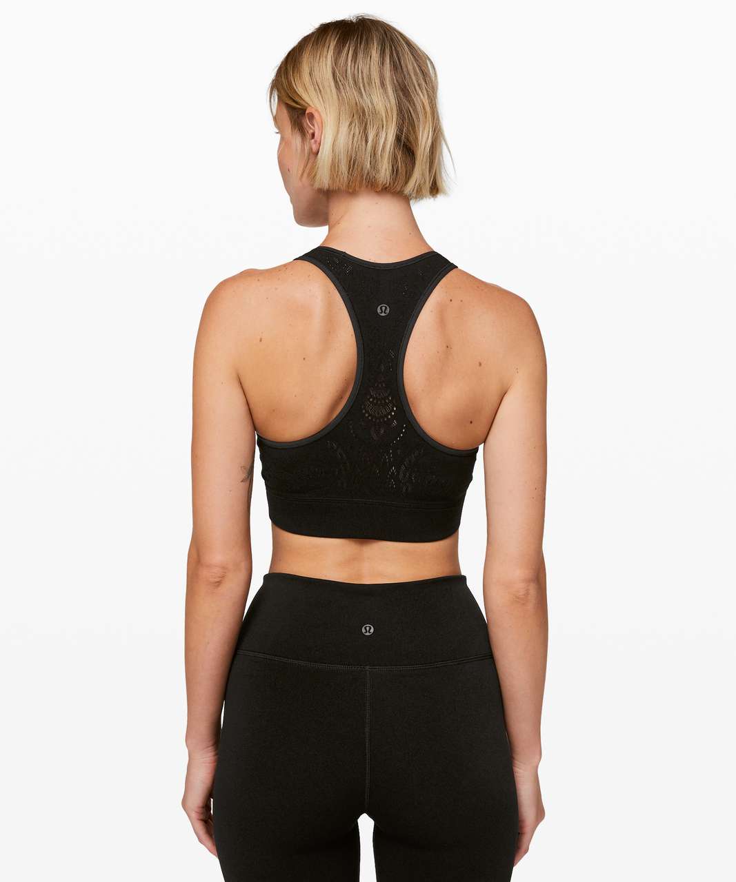 Black Racer Back Sports Bra