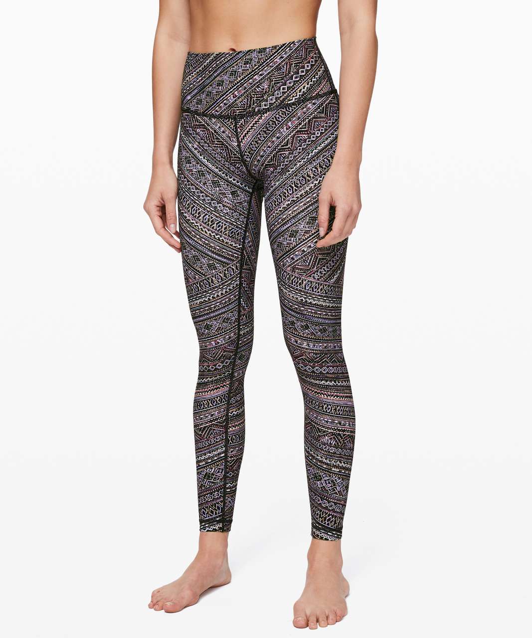 Lululemon Wunder Under High-Rise Tight *Engineered Full-On Luxtreme 28 -  Tribal Pace Wunder Under White Black - lulu fanatics