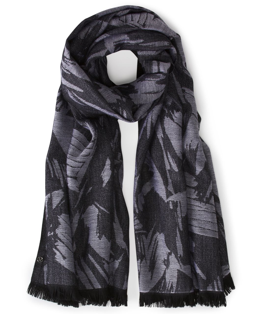 Lululemon Lotus Scarf - Staggered Jag Jacquard White Black