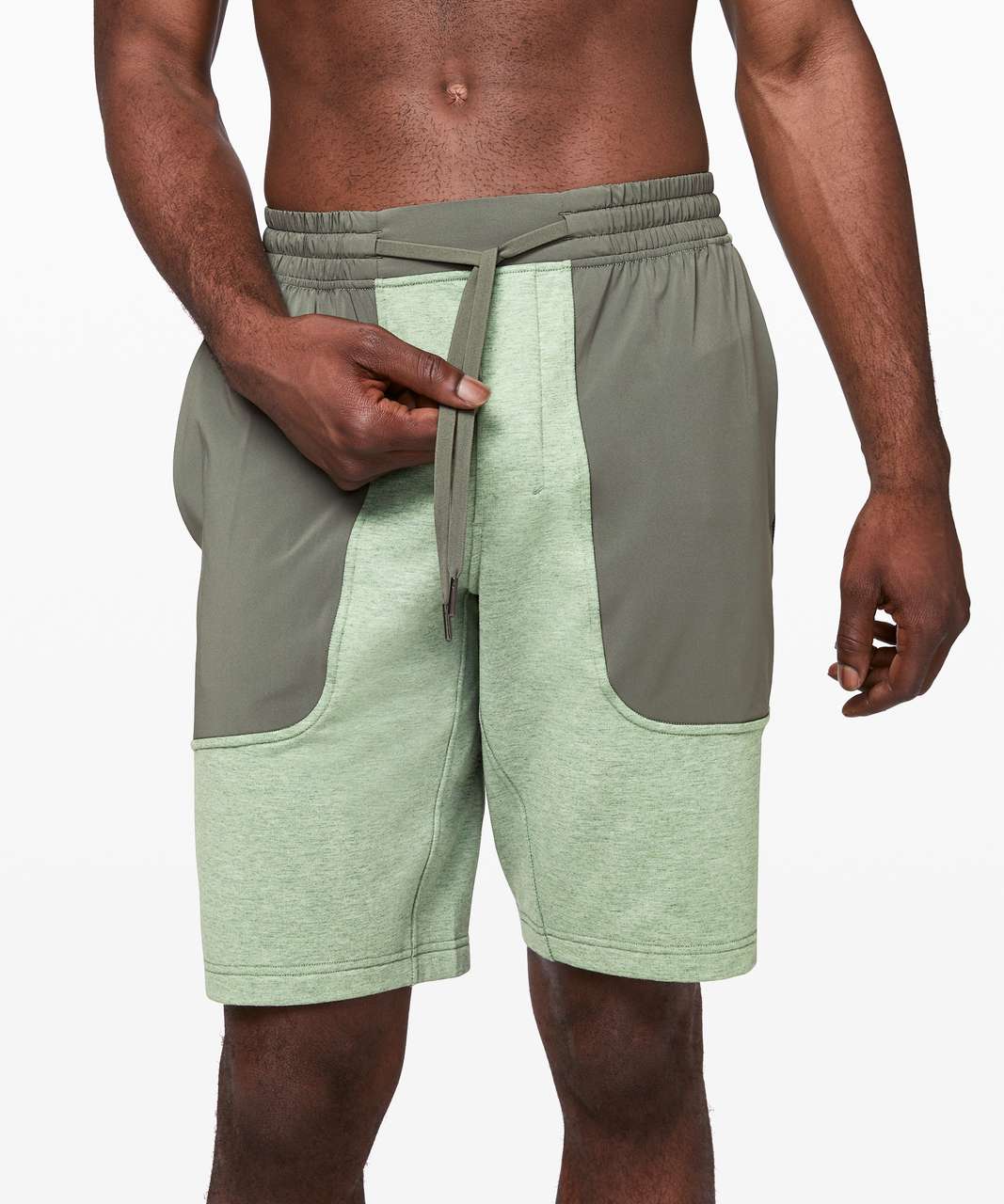 Lululemon City Commute Short *True Heather 9" - Heathered Green Haze / Grey Sage