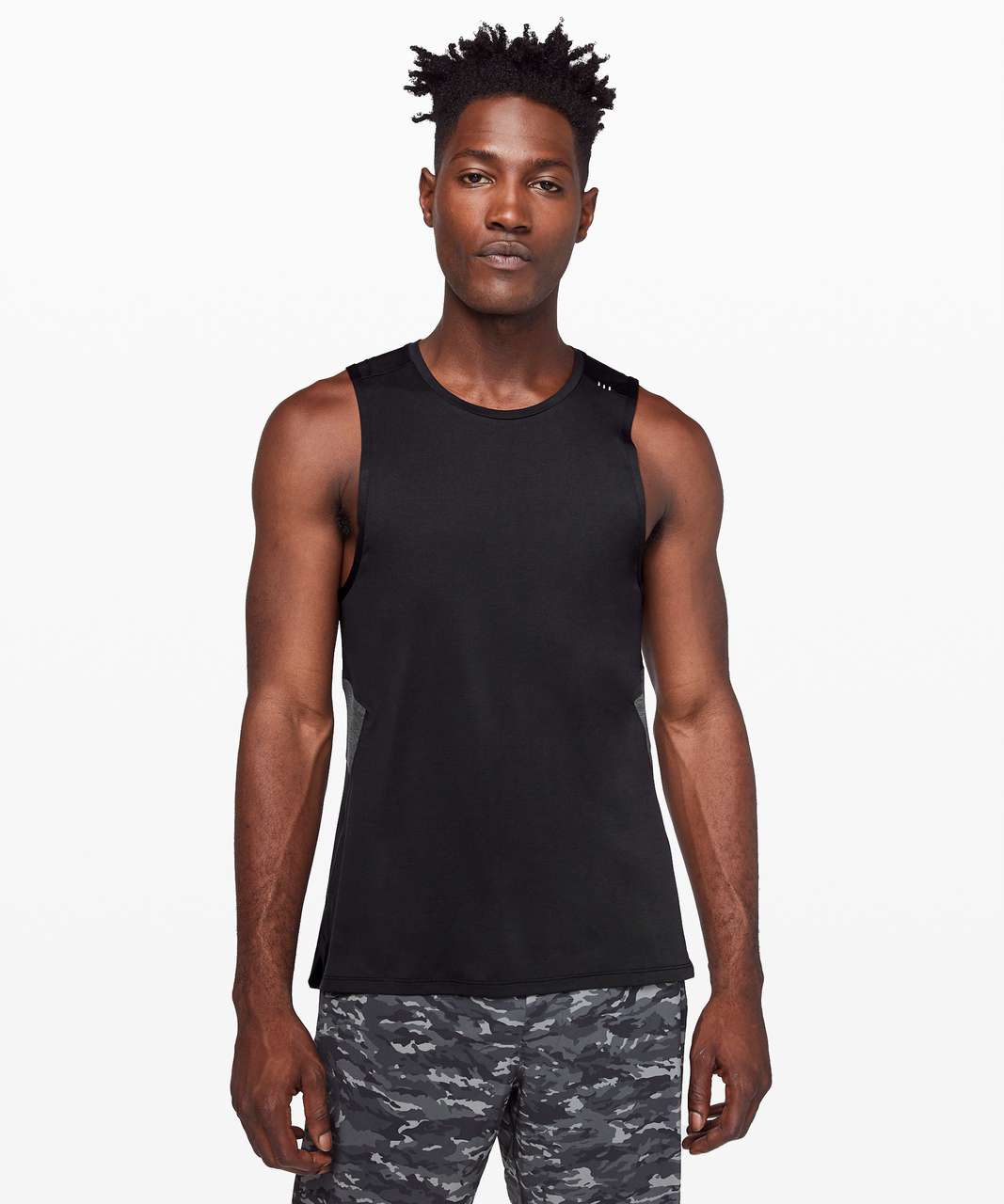 Lululemon Fast and Free Tank - Black / Heathered Obsidian (First Release)