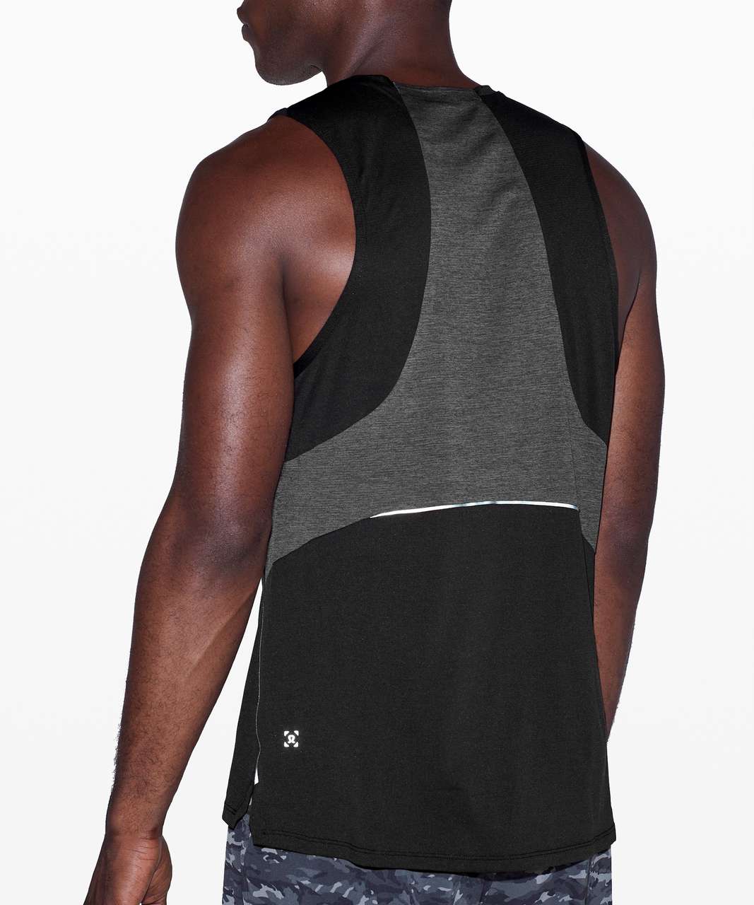 Lululemon Fast and Free Tank - Black / Heathered Obsidian (First