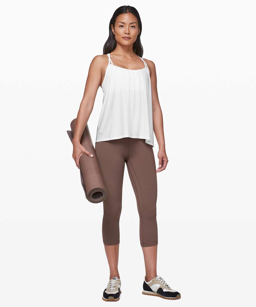 Lululemon Flow Y 2-in-1 Tank - White - lulu fanatics