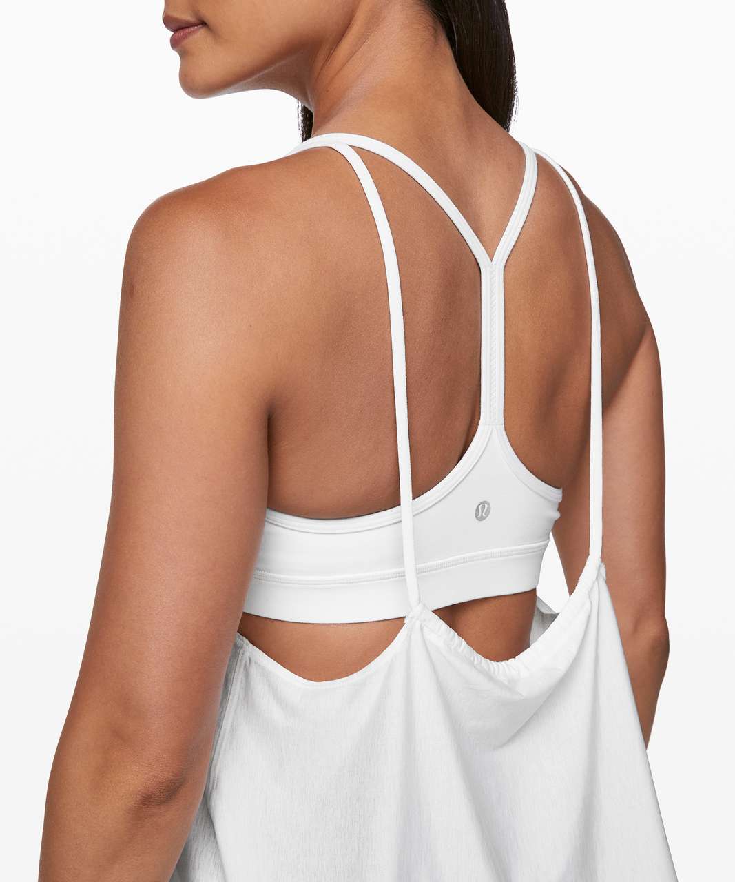 Lululemon Flow Y 2-in-1 Tank - White - lulu fanatics