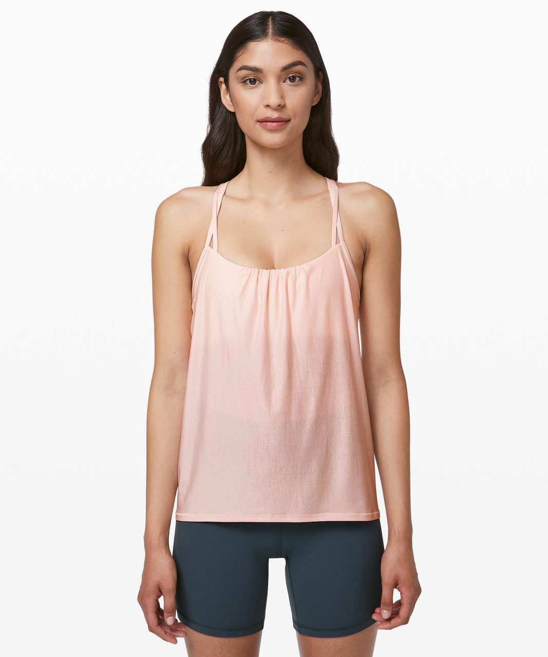 Lululemon Flow Y 2-in-1 Tank - Butter Pink / Butter Pink - lulu fanatics