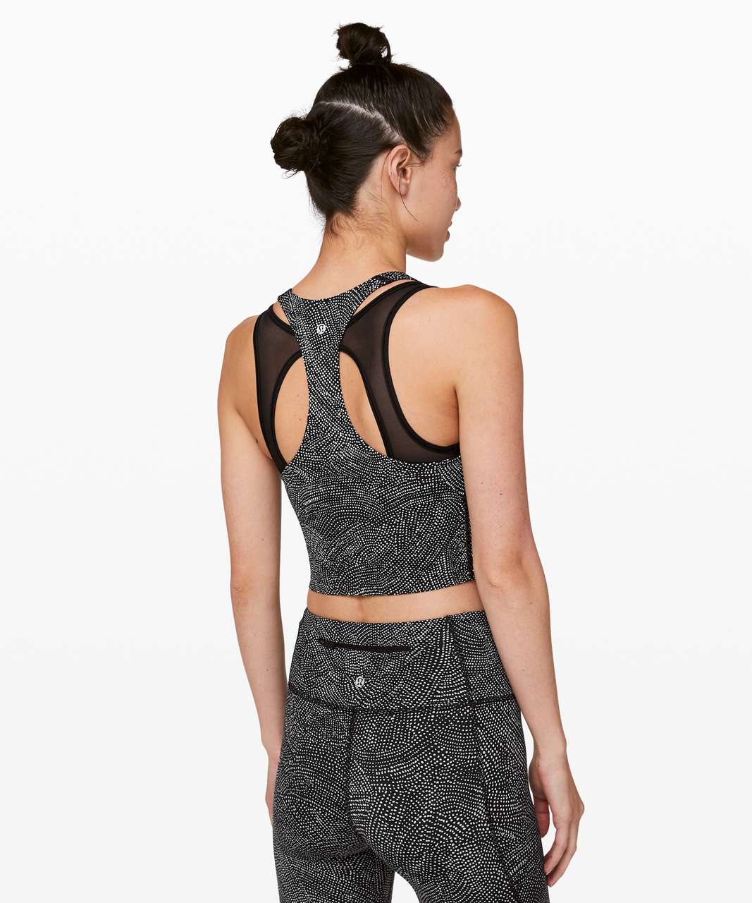 Lululemon Break Free Tank *Nulux - Free Spirit Alpine White Black / Black