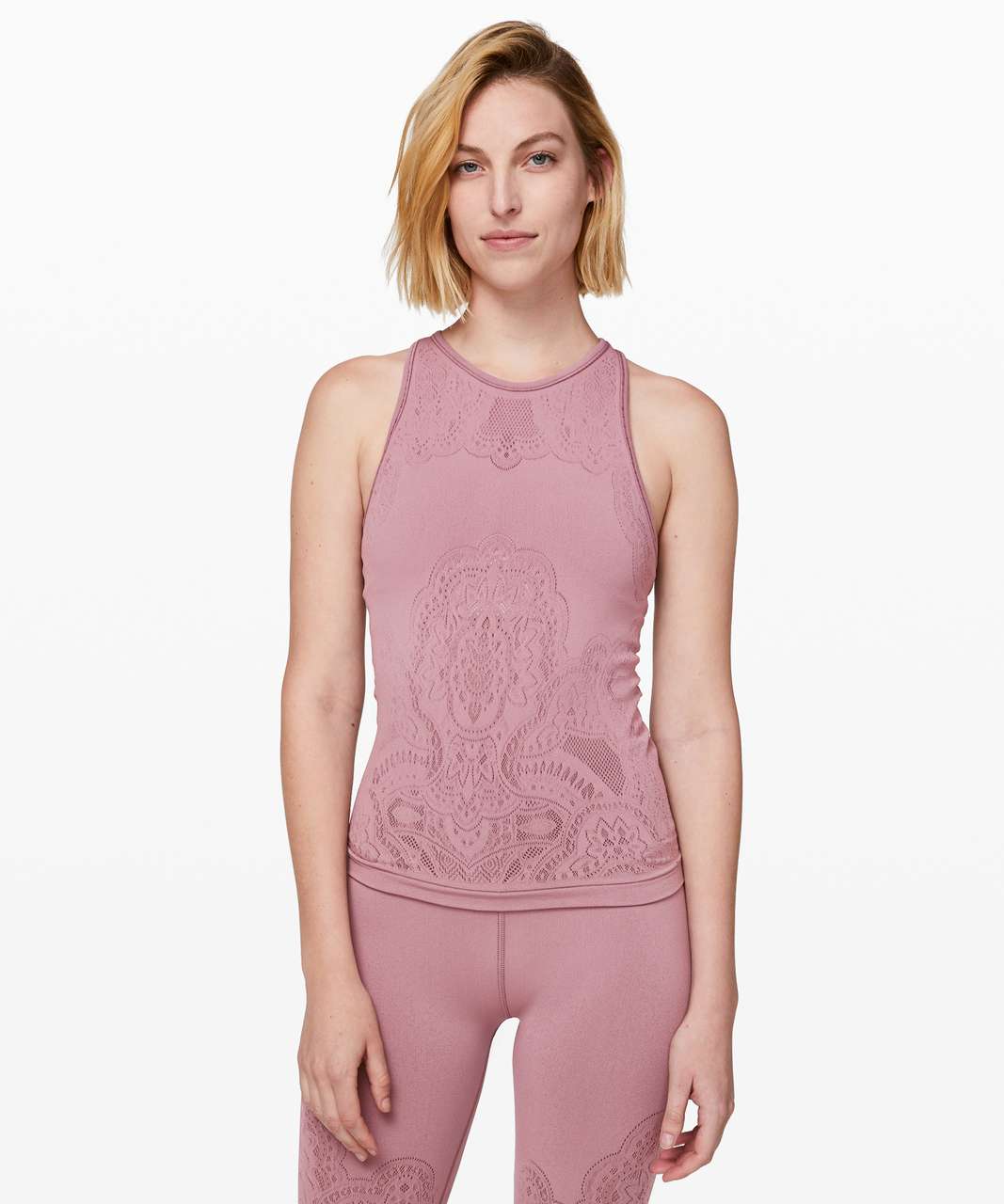 Lululemon Reveal Tank *Zen Expression - Vintage Mauve