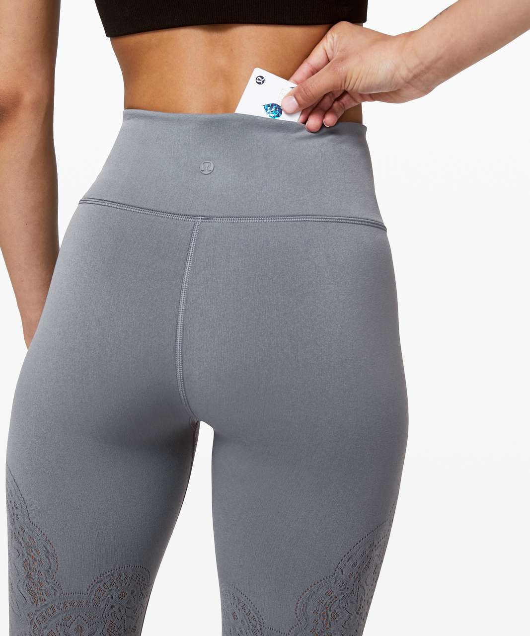 Lululemon Reveal Tight *Zen Expression - Solar Grey - lulu fanatics