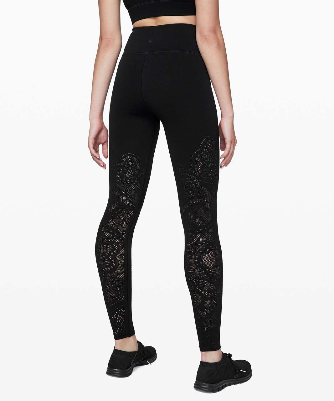 Lululemon Reveal Tight *Lattice Paisley 28 - Black - lulu fanatics