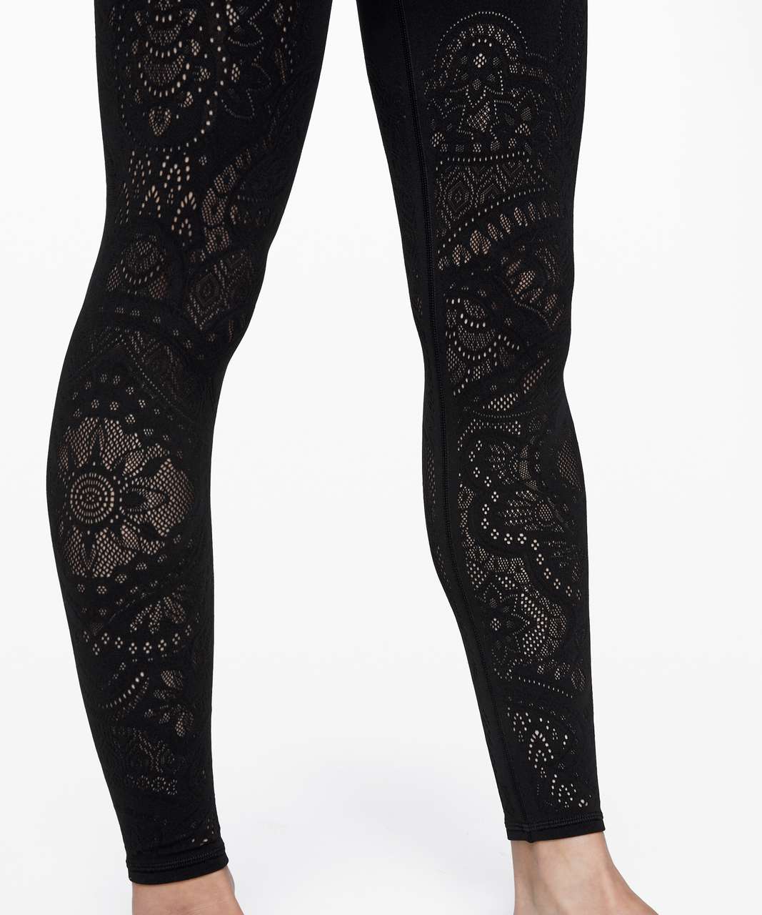 Lululemon Reveal Tight Mindful Motion 4 Black Leggings Lasercut Sheer  Perforated - $46 - From Liz