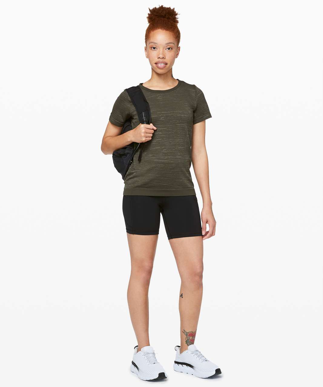 Lululemon Swiftly Tech Short Sleeve (Breeze) *Relaxed Fit - Dark Olive / Fatigue Green