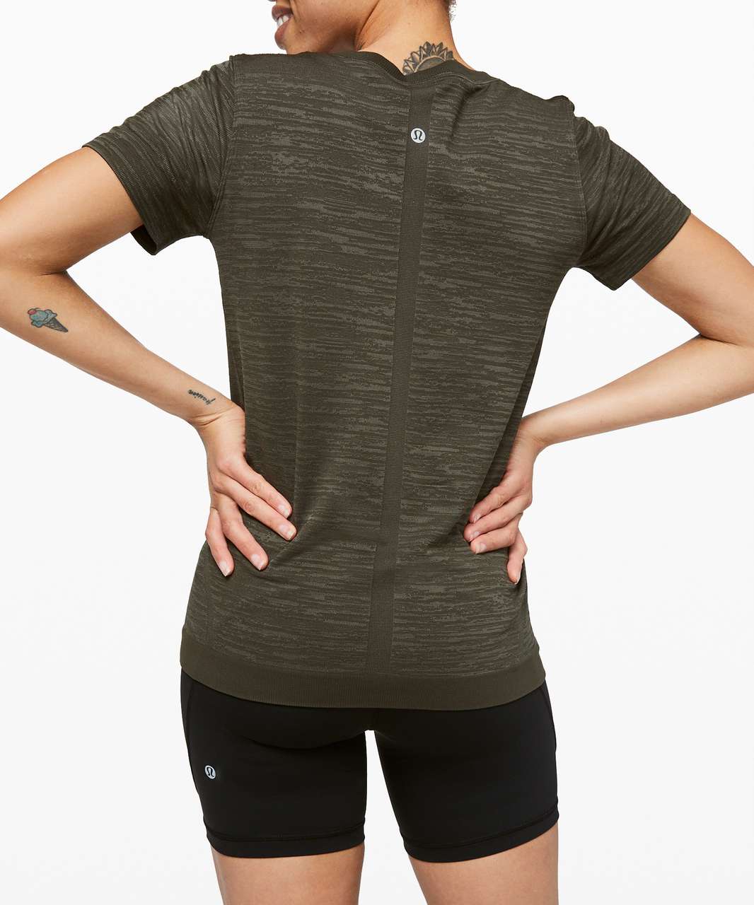 Lululemon Swiftly Tech Short Sleeve (Breeze) *Relaxed Fit - Dark Olive / Fatigue Green