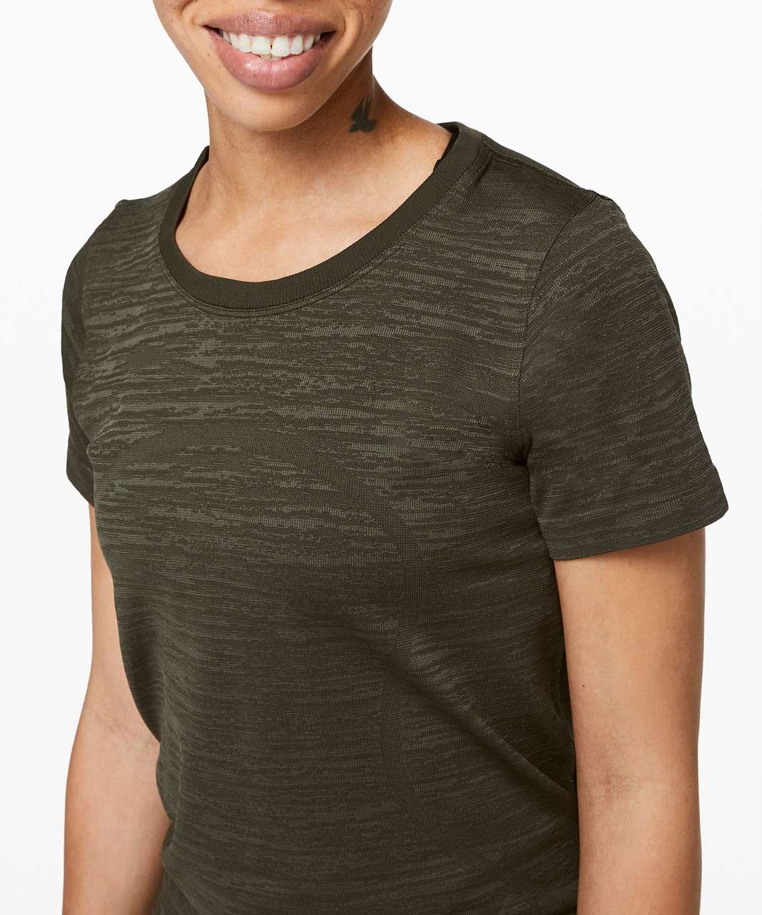 Lululemon Swiftly Tech Short Sleeve (Breeze) *Relaxed Fit - Dark Olive / Fatigue Green