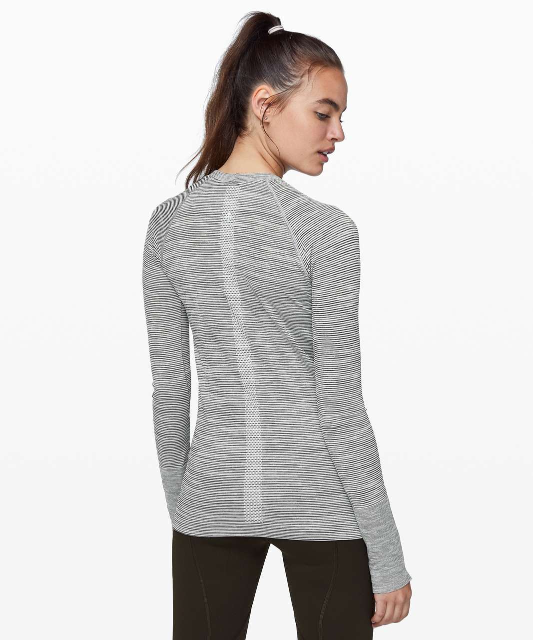 Lululemon Swiftly Speed Long Sleeve - White / White / Black