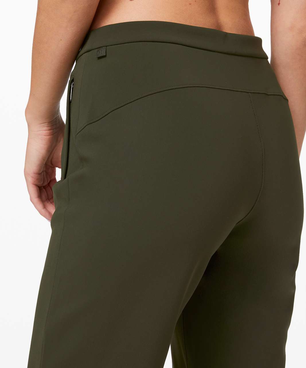 Lululemon On The Move Pants Work Pants Olive green Women’s Size 6 Tech Crop