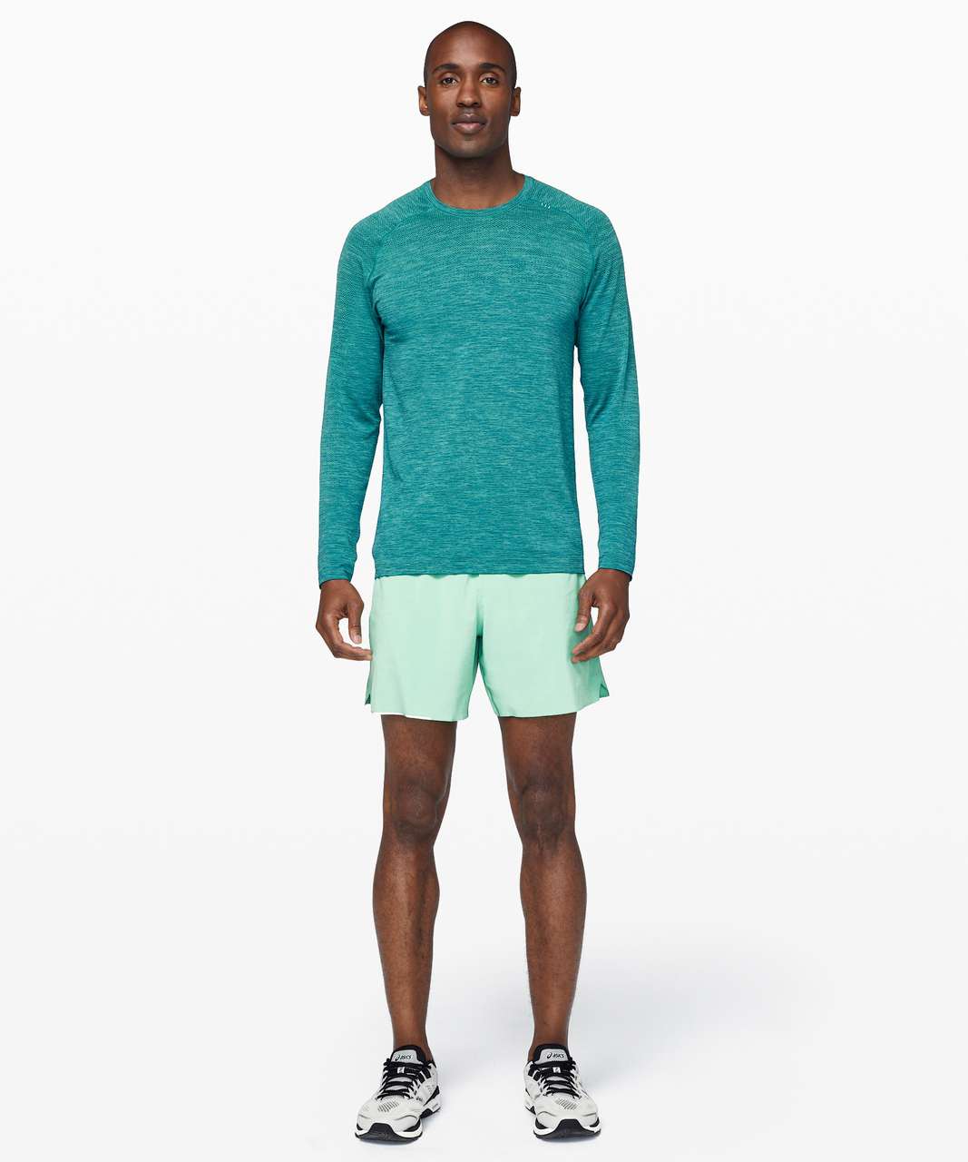 Lululemon Metal Vent Tech Long Sleeve - Tropix Green / Shark Teal