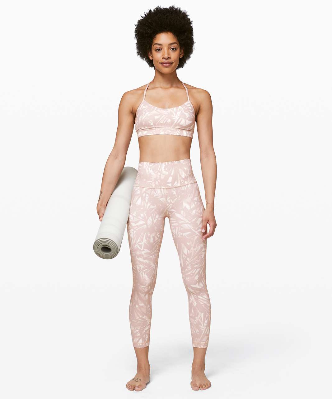 Lululemon Wunder Under High-Rise Tight 25" *Full-On Luxtreme - Shadow Leaf Light Ivory Muse