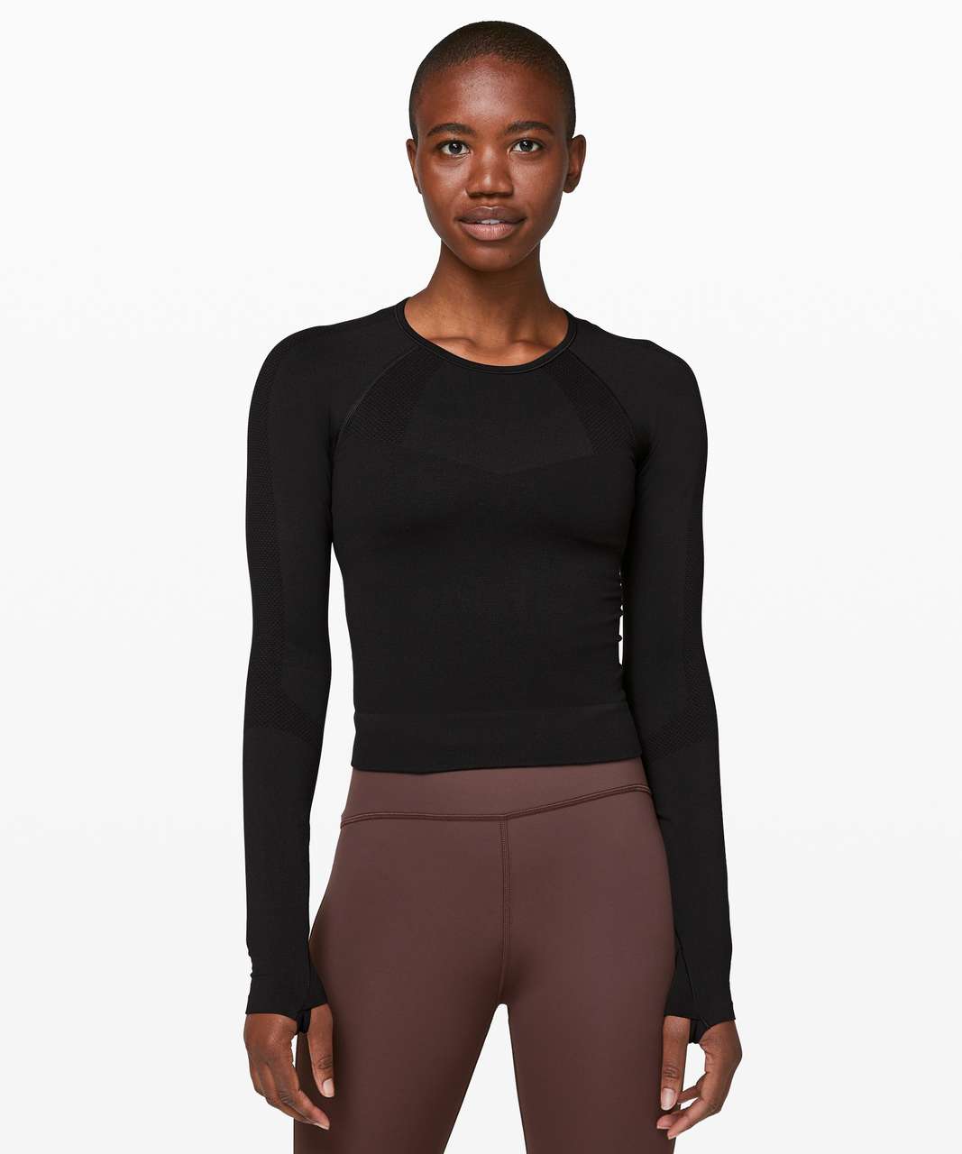 Lululemon Ventilated Mesh-Back Running Long Sleeve Shirt - Black - lulu  fanatics