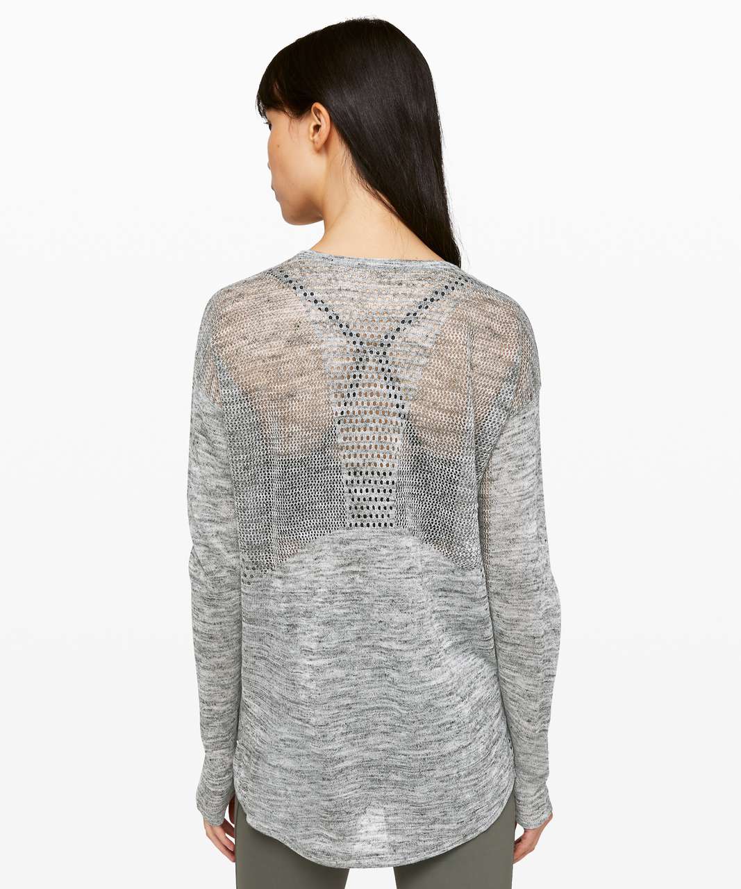 Lululemon Still Movement Sweater *Linen - Heathered Vapor / Melanite