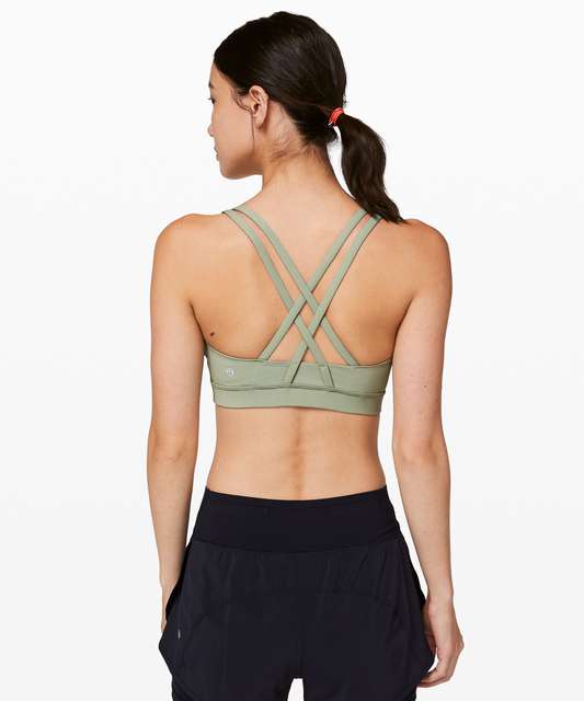 NEW LULULEMON Energy Bra High Neck 6 8 10 Shibori Highlight Yellow Green