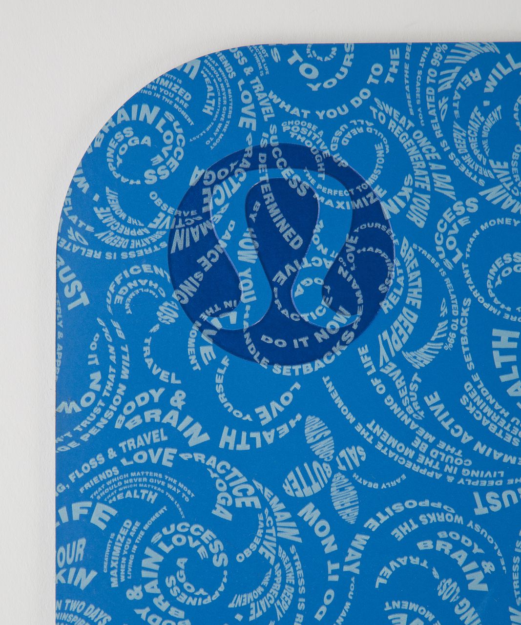 Lululemon The Reversible Mat 3mm - Maxi Foli Manifesto Pipe Dream Blue Caspian Blue / Hero Blue