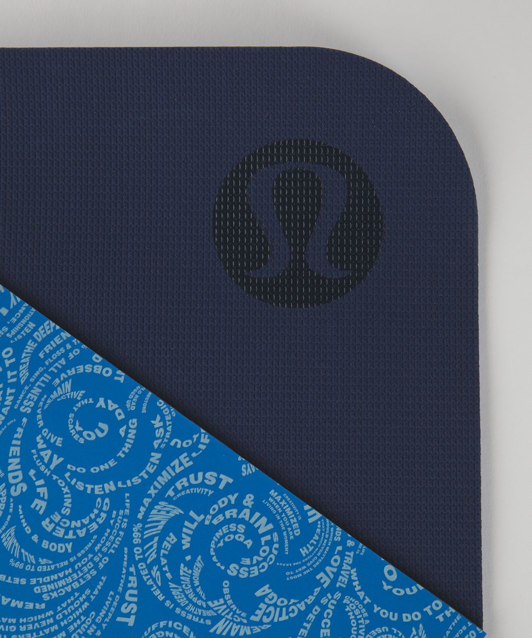 Lululemon The Reversible Mat 3mm - Maxi Foli Manifesto Pipe Dream Blue Caspian Blue / Hero Blue