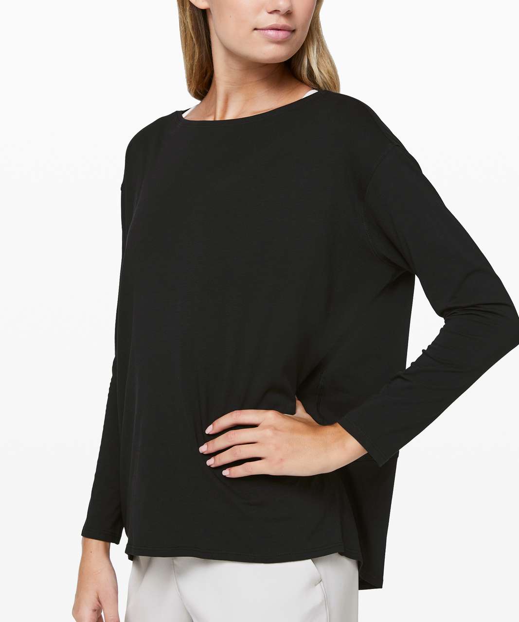 Lululemon Back In Action Long Sleeve - Black (Third Release)