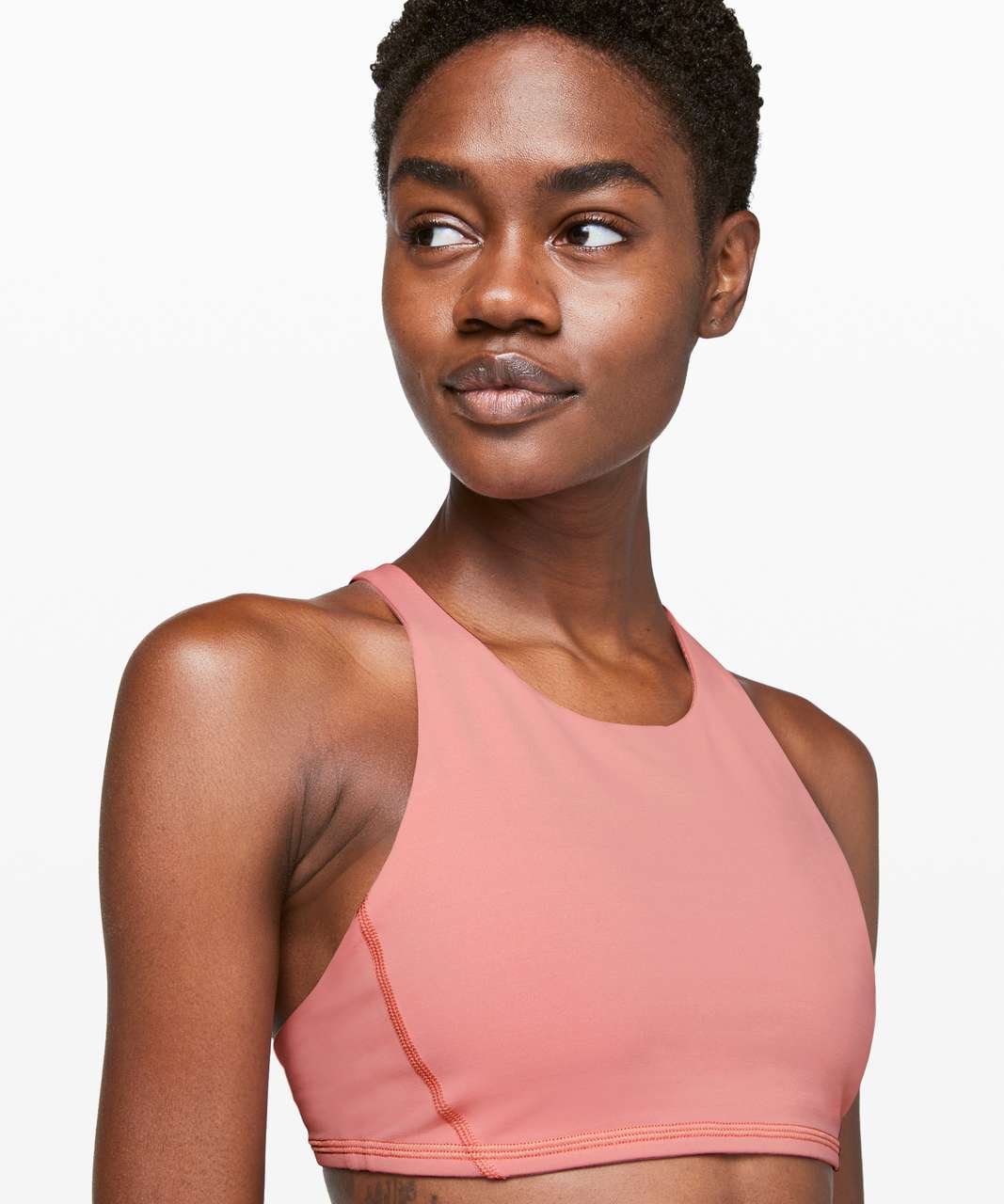 Robyn High Neck Underwired Bra in Peach