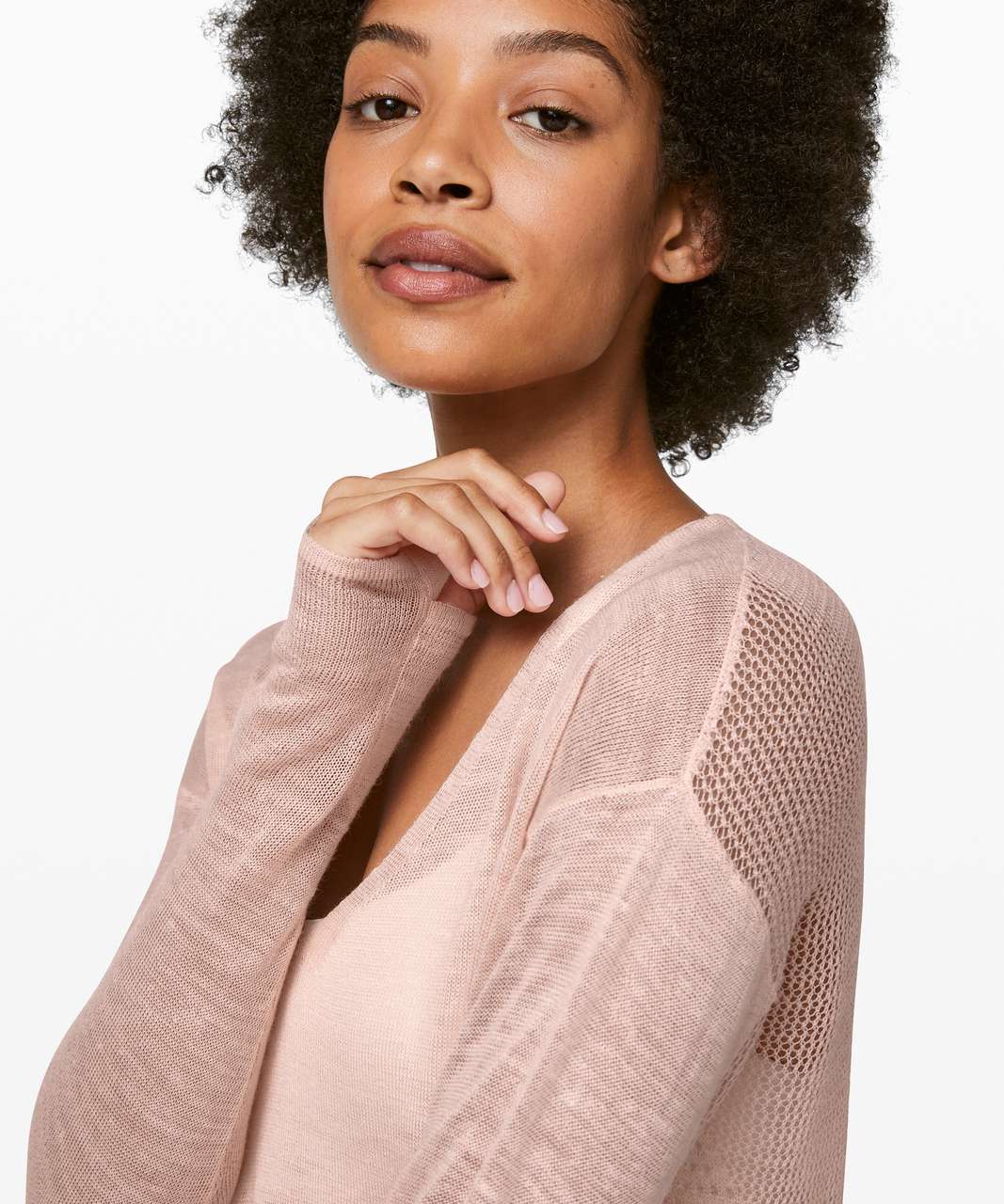 Lululemon Still Movement Sweater *Linen - Butter Pink