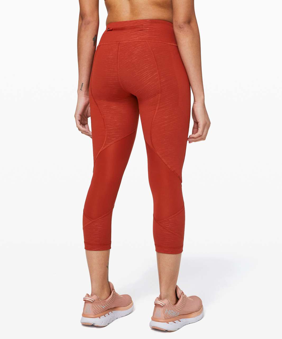 Lululemon Pace Rival Crop *22" - Stride Emboss Cayenne