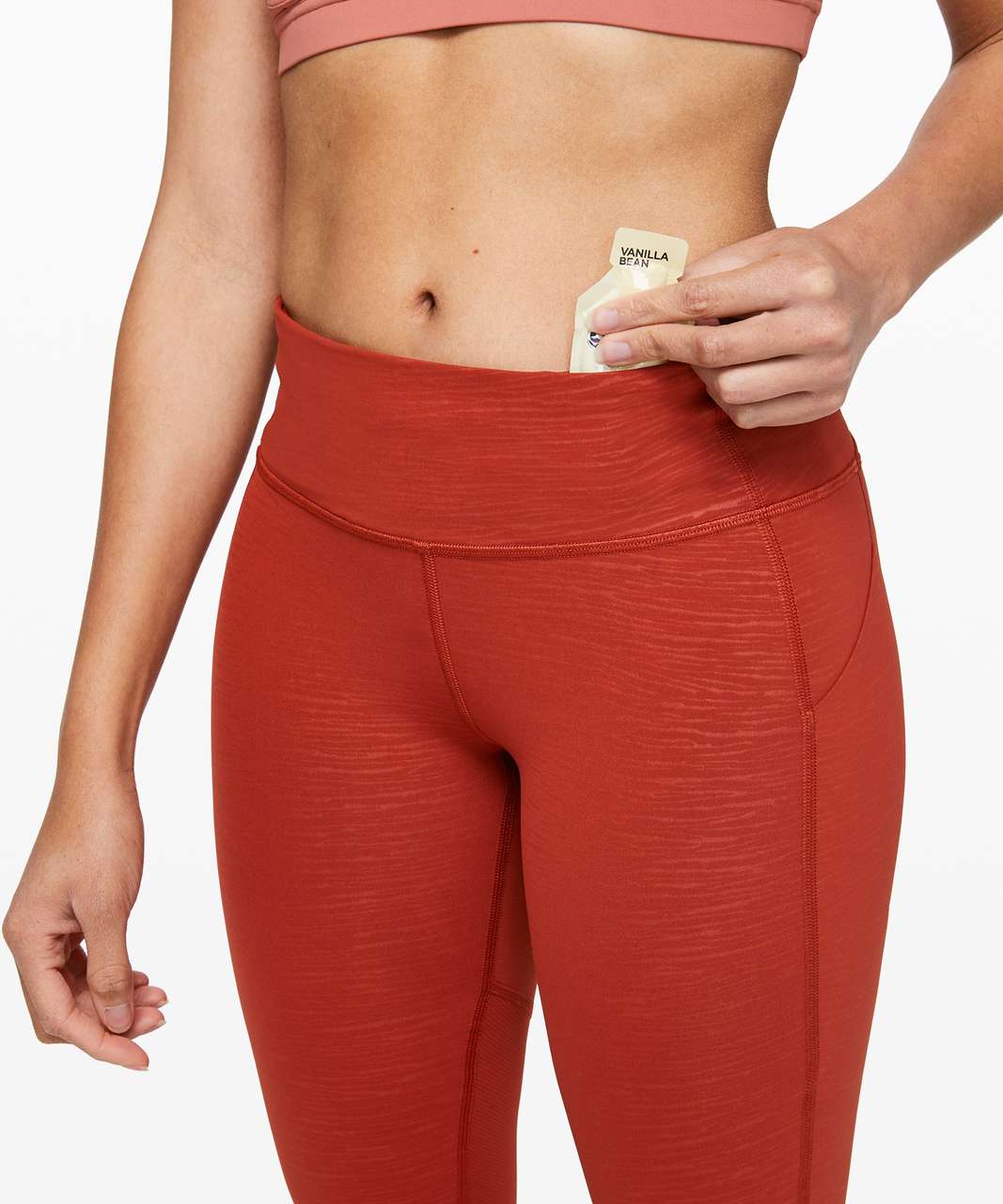 Lululemon Pace Rival Crop *22" - Stride Emboss Cayenne