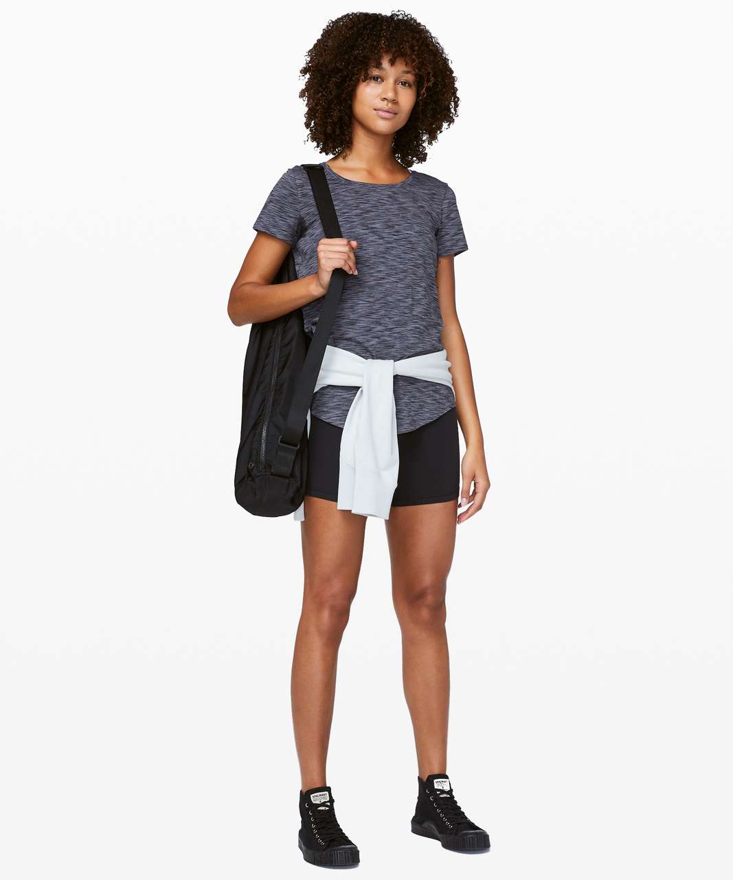 Lululemon Love Crew III - Space Dye Black / Dark Shadow