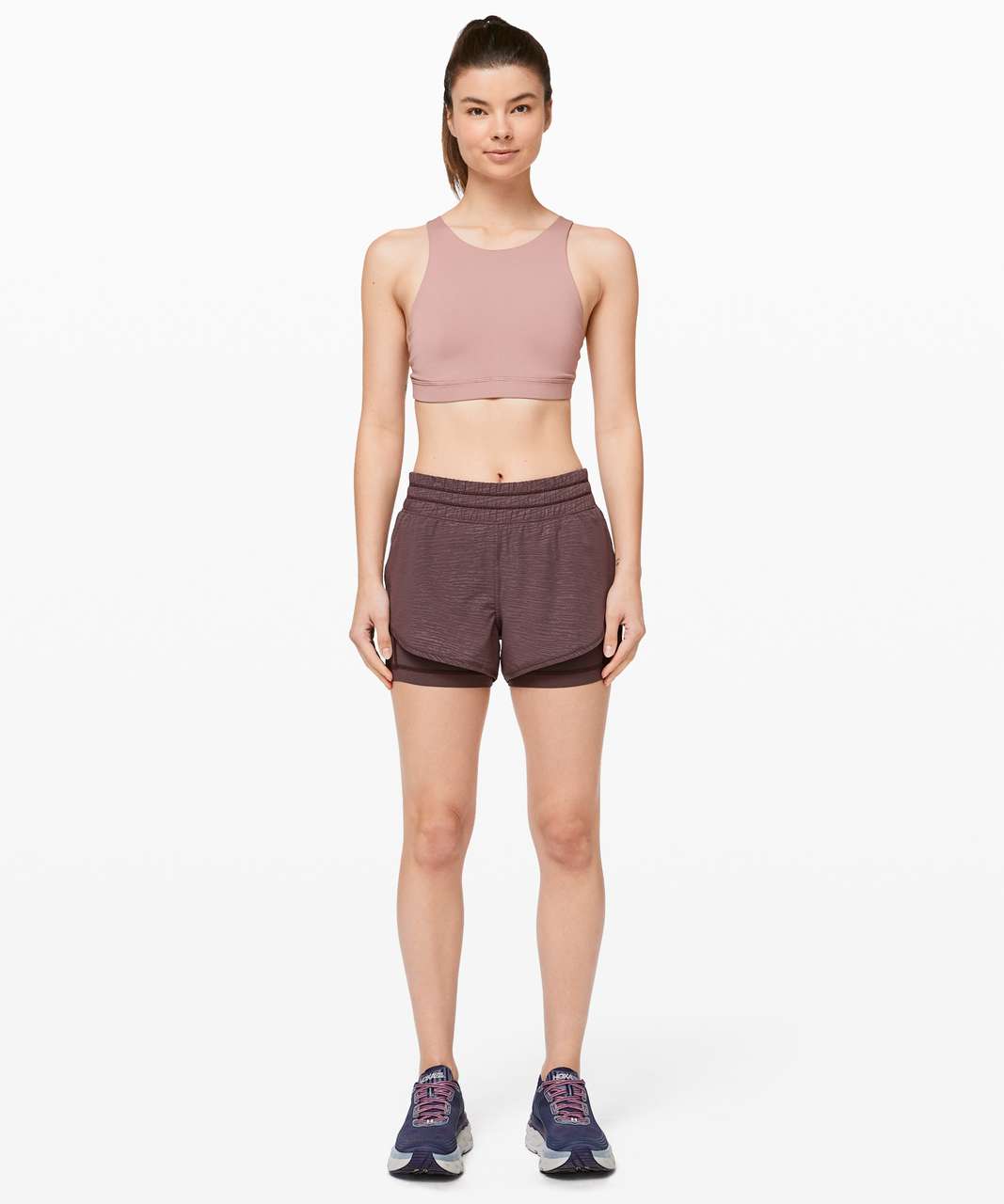 Lululemon Bootcamp Ready Short 3.5" - Stride Emboss Cherry Cola