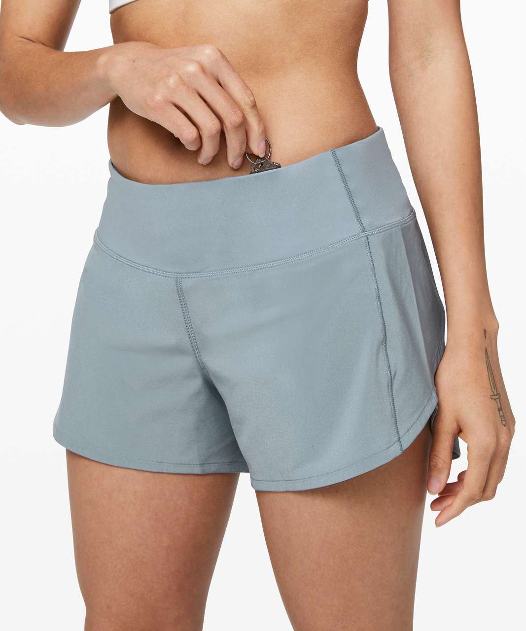 NEW LULULEMON Speed Up 2.5 Short 6 Blue Cast