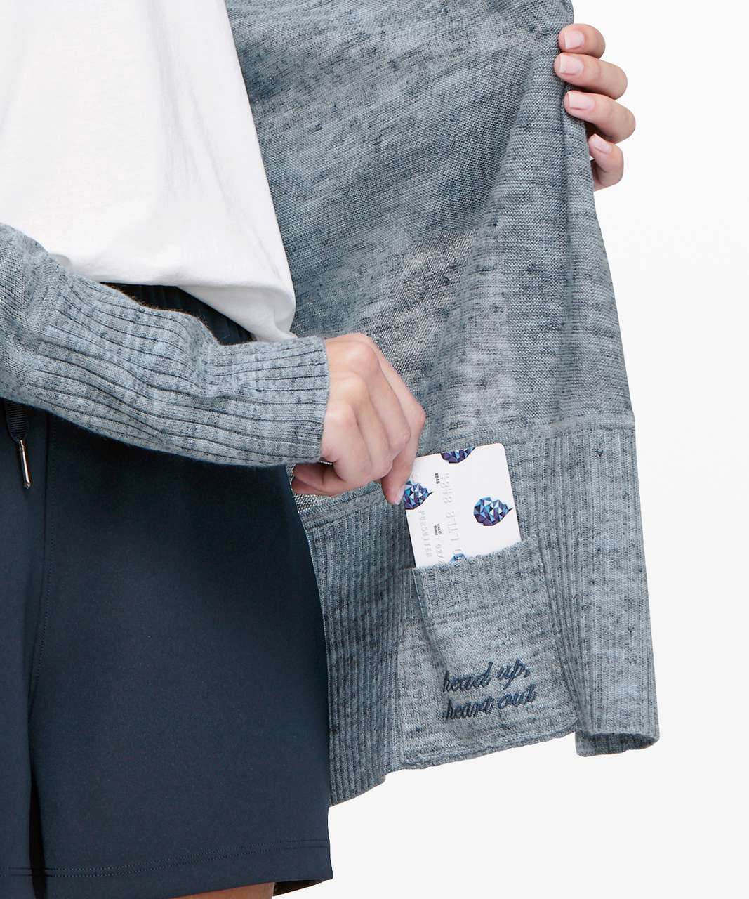 Lululemon Calm and Collected Wrap - Heathered Sailboat / Classic Navy