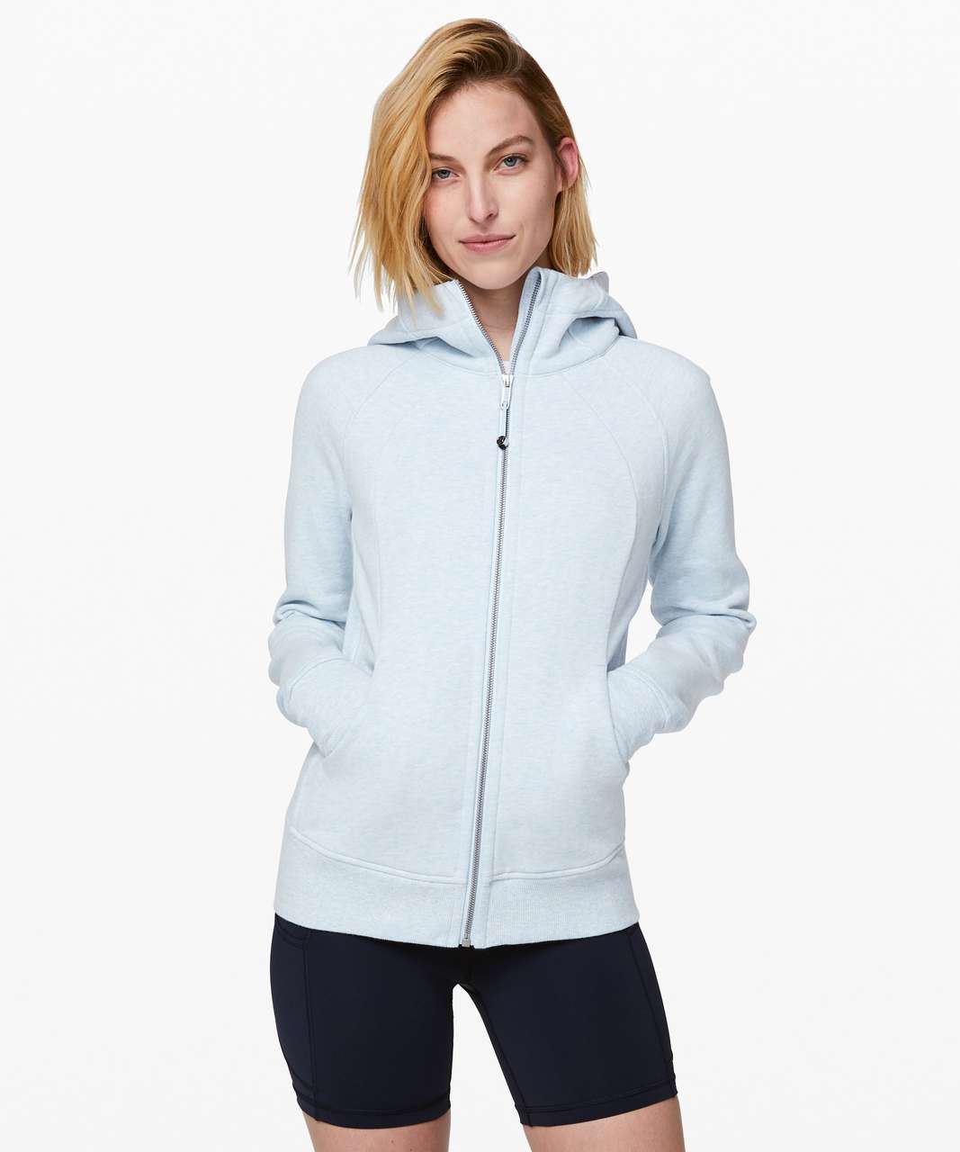 Lululemon Scuba Hoodie Light Cotton Fleece Heathered Grey Women's 6 $118