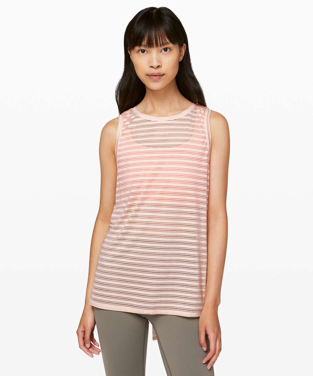 Lululemon Meet Halfway Tank *Striped - Butter Pink