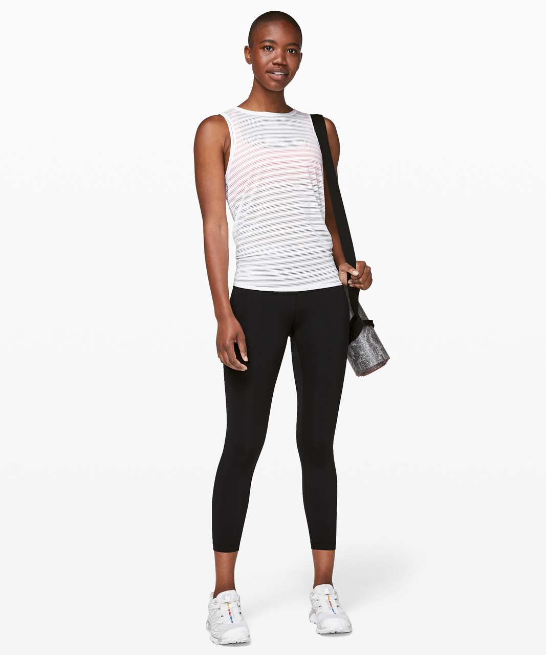 Lululemon Meet Halfway Tank *Striped - White