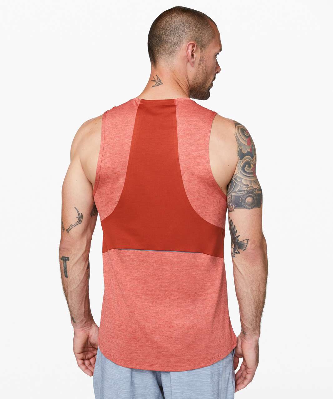 Lululemon Fast and Free Tank - Heathered Cayenne / Cayenne