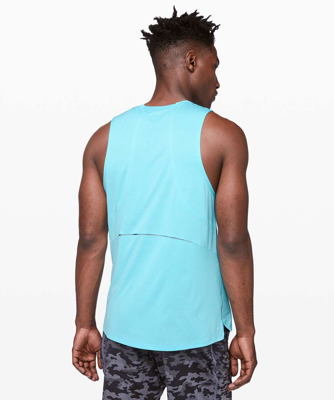 Lululemon Fast and Free Tank - Heathered Hydra Blue / Heathered Hydra ...