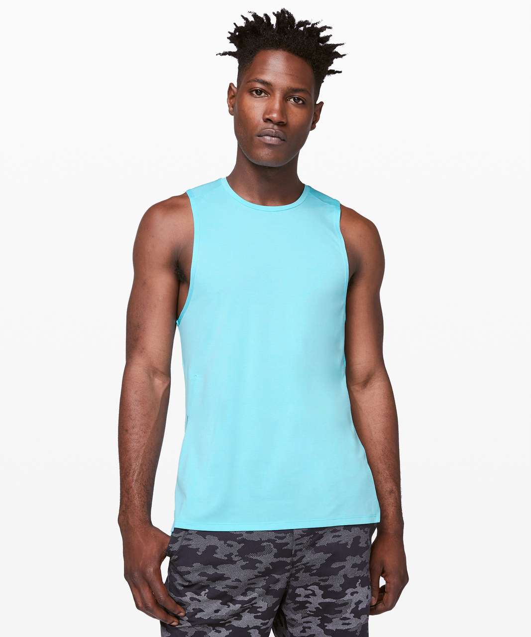 Lululemon Fast and Free Tank - Heathered Hydra Blue / Heathered Hydra ...