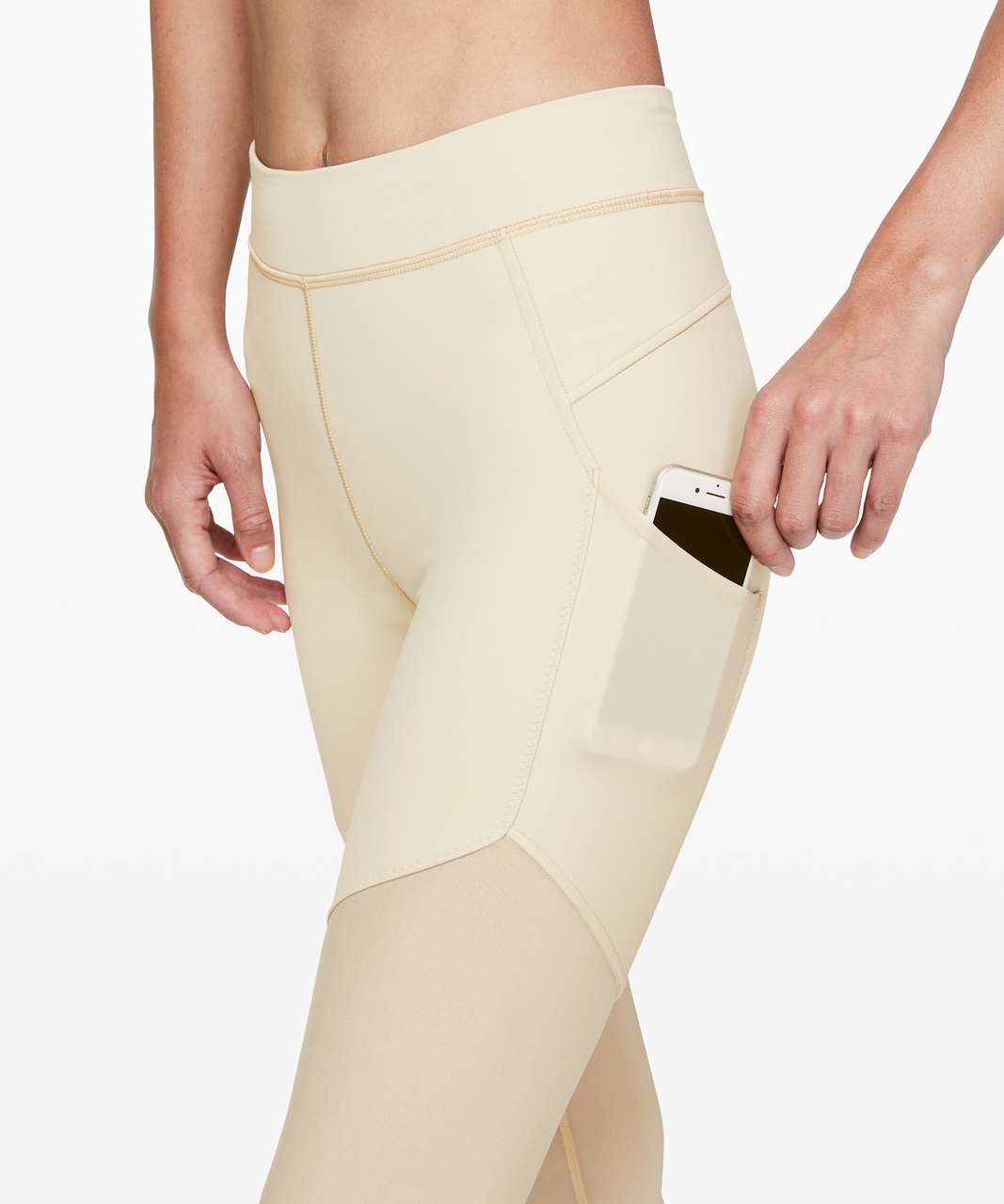 Lululemon Kuka Tight 28 *lululemon lab - White Tan - lulu fanatics