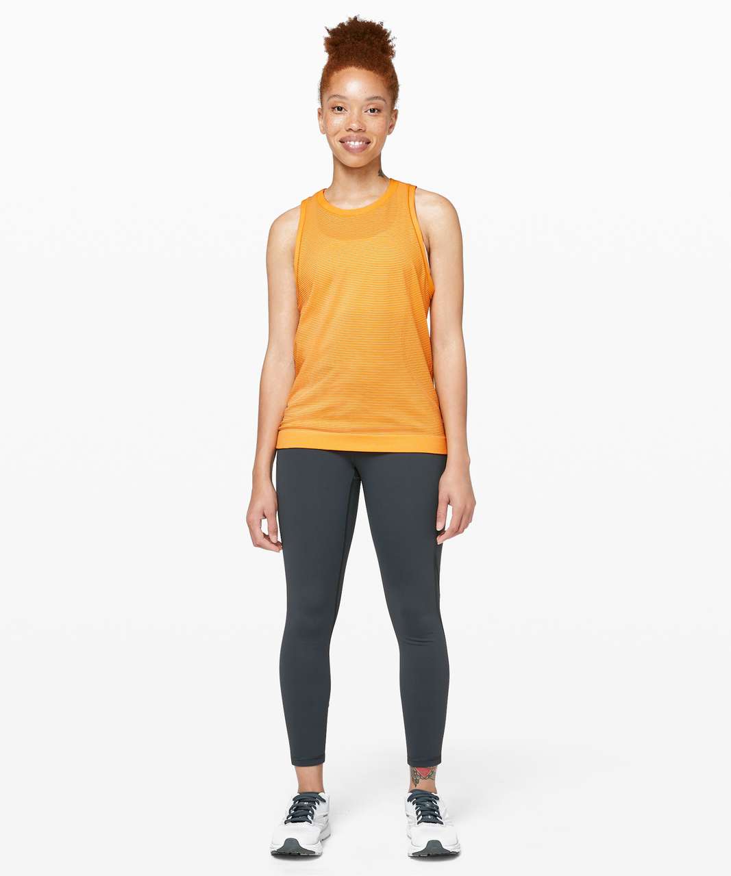 Lululemon Swiftly Breeze Tank *Relaxed Fit - Amber Aura / White